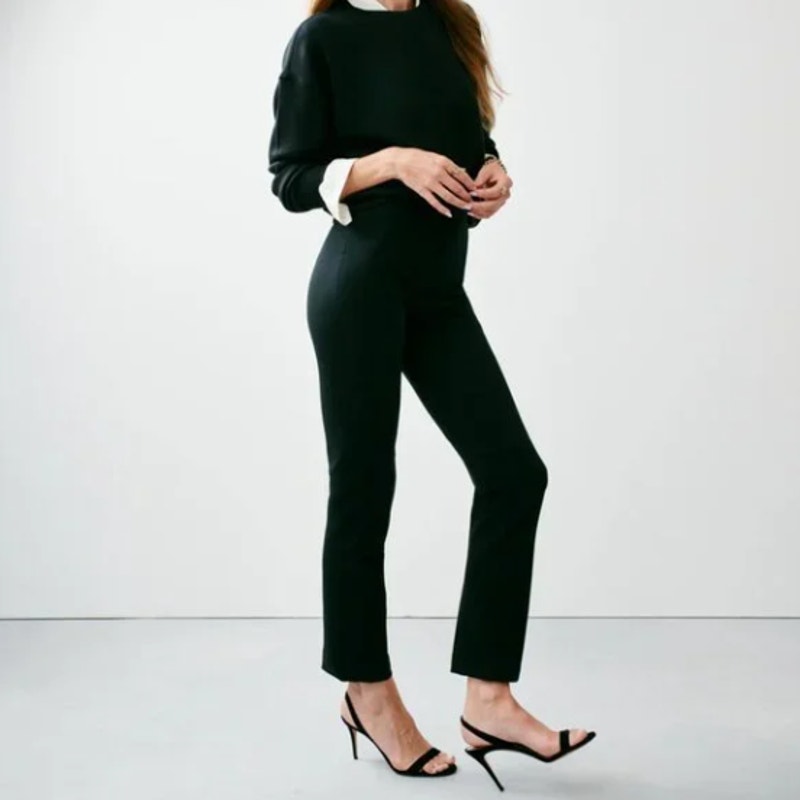 Spanx Supersmooth Perfectfit Ponte Slim Straight Pants Black Large